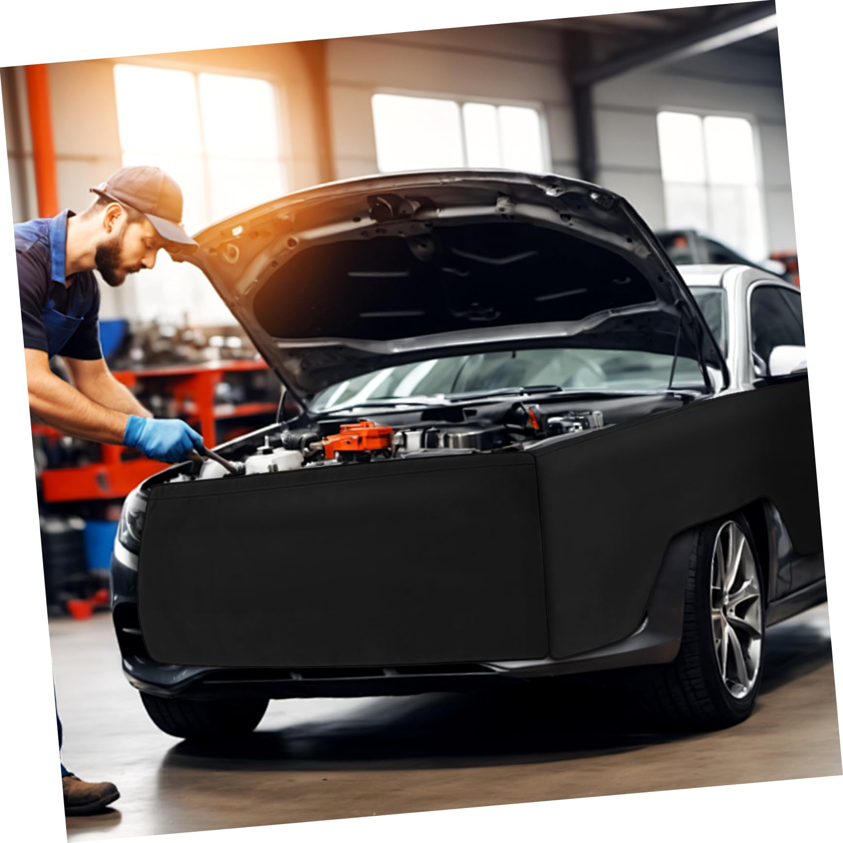 1zestaw Pokrowce Zderzak i Błotniki Samochodowe z Zestawem Haków Maty Ochronne Dla Mechaników Akcesoria Naprawcze Do Suv-ów i Ciężarówek Łatwy Montaż Bez Narzędzi