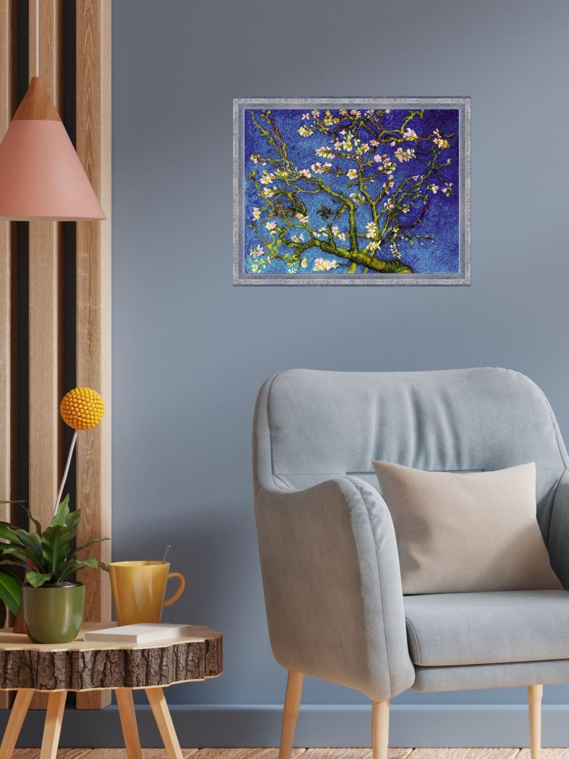 RIOLIS Counted Cross Stitch Kit 40x30 - Almond Blossom Painting (14 Count)'
