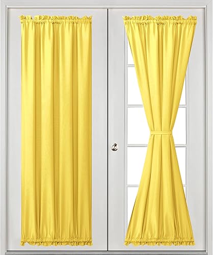 Miniatura 252 de Hiasan Cortinas para ventana de puerta delantera, bolsillo para barra, cortina de privacidad semitransparente para puerta francesa, 1 panel