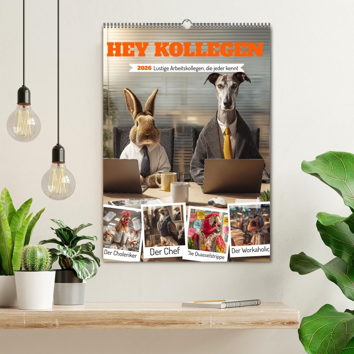 Hey Kollegen - Lustige Arbeitskollegen, die jeder kennt (Wandkalender 2026 DIN A2 hoch), CALVENDO Monatskalender: Witziger Tierkalender über den ... charmant und unterhaltsam. (CALVENDO Spass)