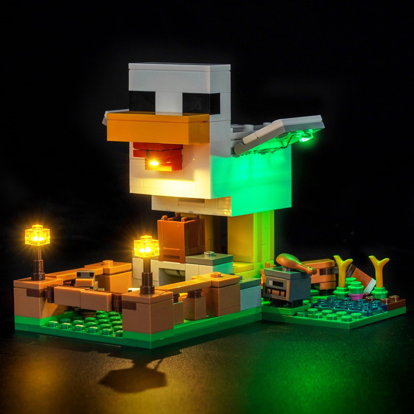 LocoLee Led Light Set Compatible with Lego 21585 Chicken Farm Led Decoration Lighting Kit Compatible with Lego 21585 Building Blocks Model,Only Lights Set,No Model