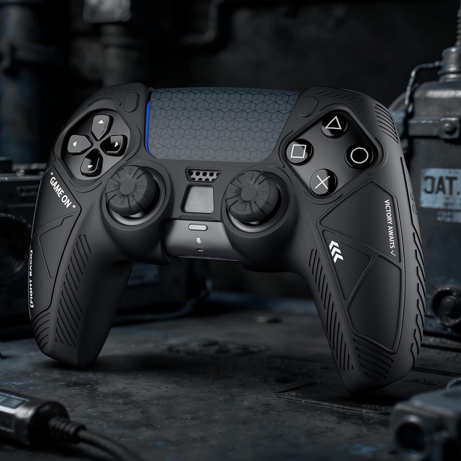 Anti-Slip PS5 Controller Skin,Silicone Soft Protective Cover Grip Case Set,Controller Accessories with 4 Thumb Grip Caps and 4 Sticker,2 Packs - Image 6