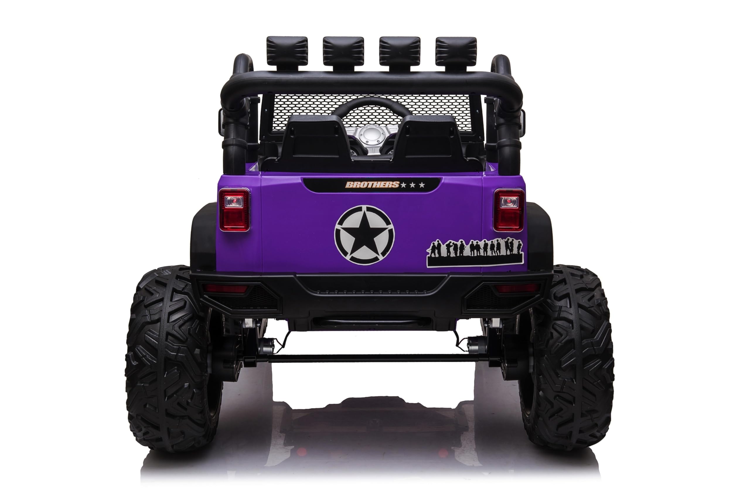Elektryczny samochód dla dzieci 2-osobowy 24 V Offroad Big Adventure elektryczny samochód dla dzieci pilot zdalnego sterowania skórzanym siedzeniem otwierane drzwi podwójny silnik elektryczny