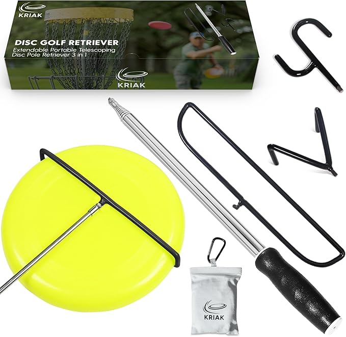 KRIAK Disc Golf Retriever Telescopic Disc Golf Retriever Pole Extendable Pole