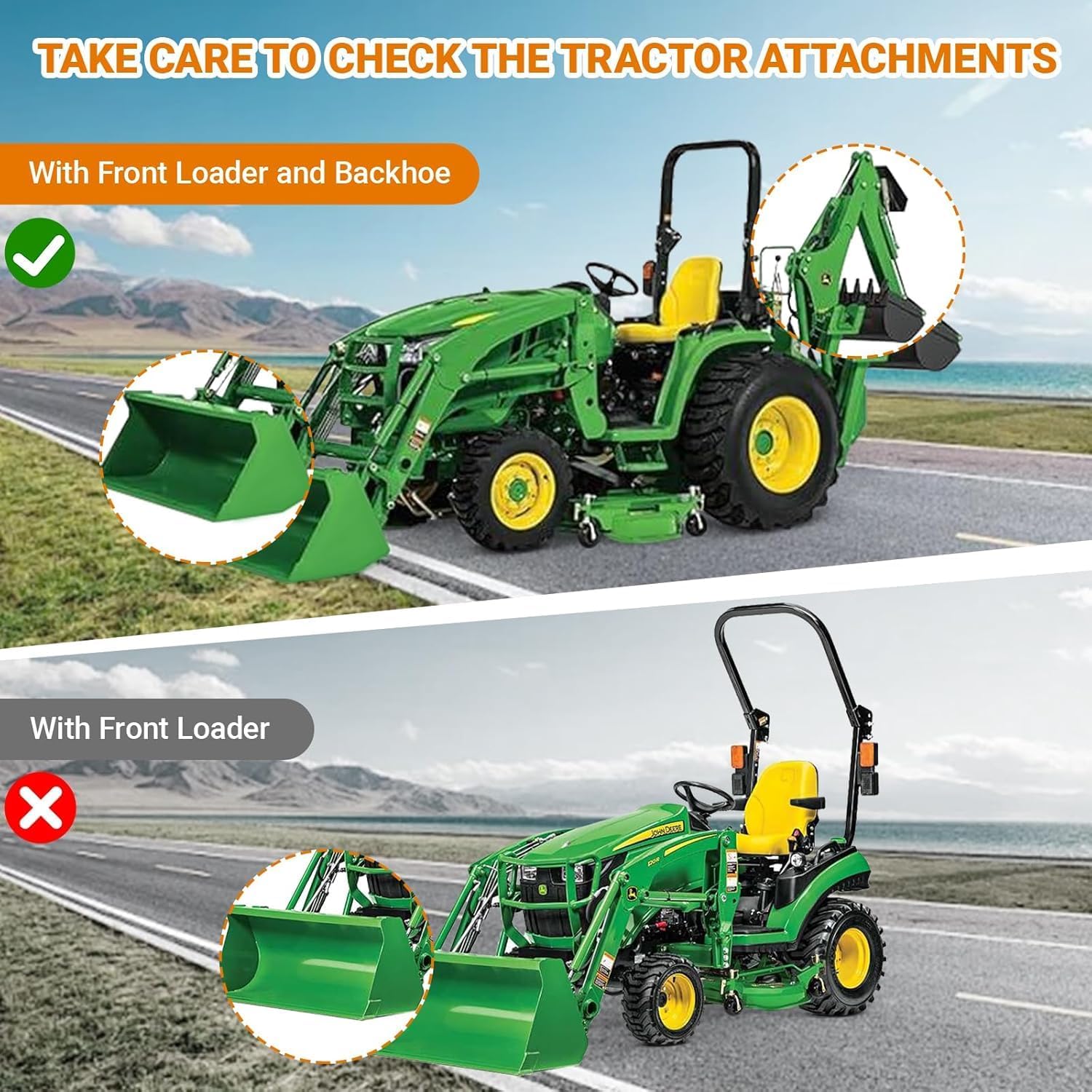 Tractor Cover for Kubota and John Deere, 420D Waterproof Tractor Covers Heavy Duty, Dustproof Tear Resistant UV Protection, Compatible with New Holland and Mahindra (with Backhoe), 189 * 76 * 86 inch