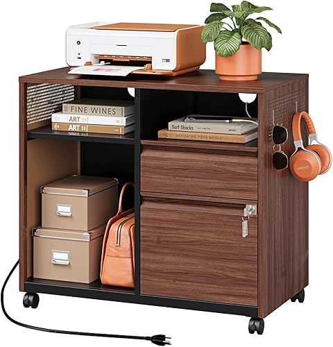 Miniatura 124 de Archivador móvil de 3 cajones con cerradura, archivador debajo del escritorio para oficina en casa, archivadores de metal sobre ruedas para archivo