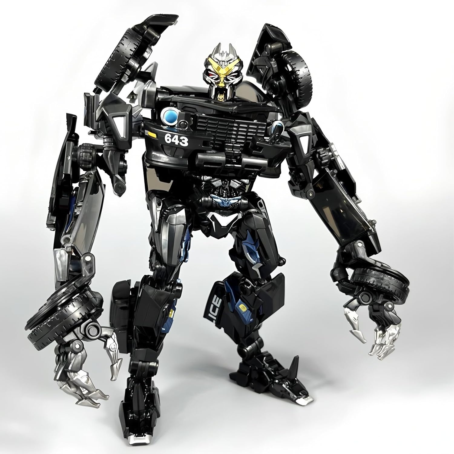 Deformation Robot Toy 7.9 Inches Police Car Action Figure for Adults Kids