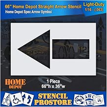 Retail Stencils - Home Depot - 66 in Straight Arrow Stencil - 66'' x 36'' x 1/16" 63 mil - Light-Duty