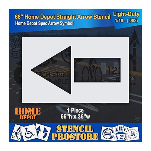 Home Depot - Plantillas de flecha recta de 66 pulgadas - 66 pulgadas x 36 pulgadas x 116 pulgadas (63 mil) - Servicio ligero Home Depot - Plantillas de flecha recta de 66 pulgadas - 66 pulgadas x 36 pulgadas x 116 pulgadas (63 mil) - Servicio ligero