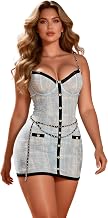 ohyeah Women's Bodycon Underwired, S-3XL, Large Size, Mesh Babydoll, Adjustable T-back, Waist Chain, Camisole, Sexy Lingerie, Breathable, Cute, Nightwear | 伸縮性の良いメッシュとワイヤー入り3段ホックを採用。メタルチェーンと背面カットアウトが綺麗なラインを演出。マンネリ解消や特別な夜をセクシーに彩るウエストチェーンとTバック付きセット。