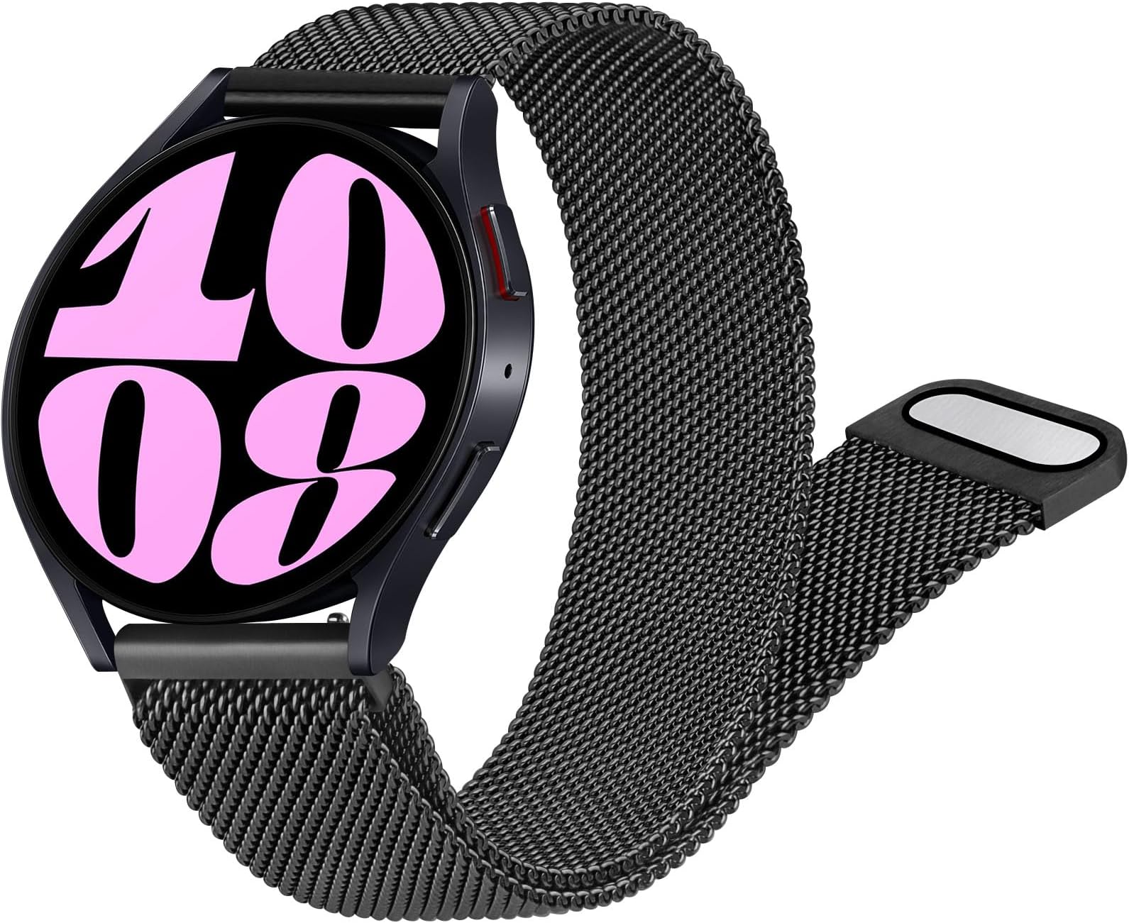 Oumida Strap Compatible with Samsung Galaxy Watch 6 Strap 40mm 44mm,Samsung Galaxy Watch 6 Classic Straps 43mm 47mm Women Men,20mm Stainless Steel Metal Replacement for Galaxy Watch 6/5/4(Silver)