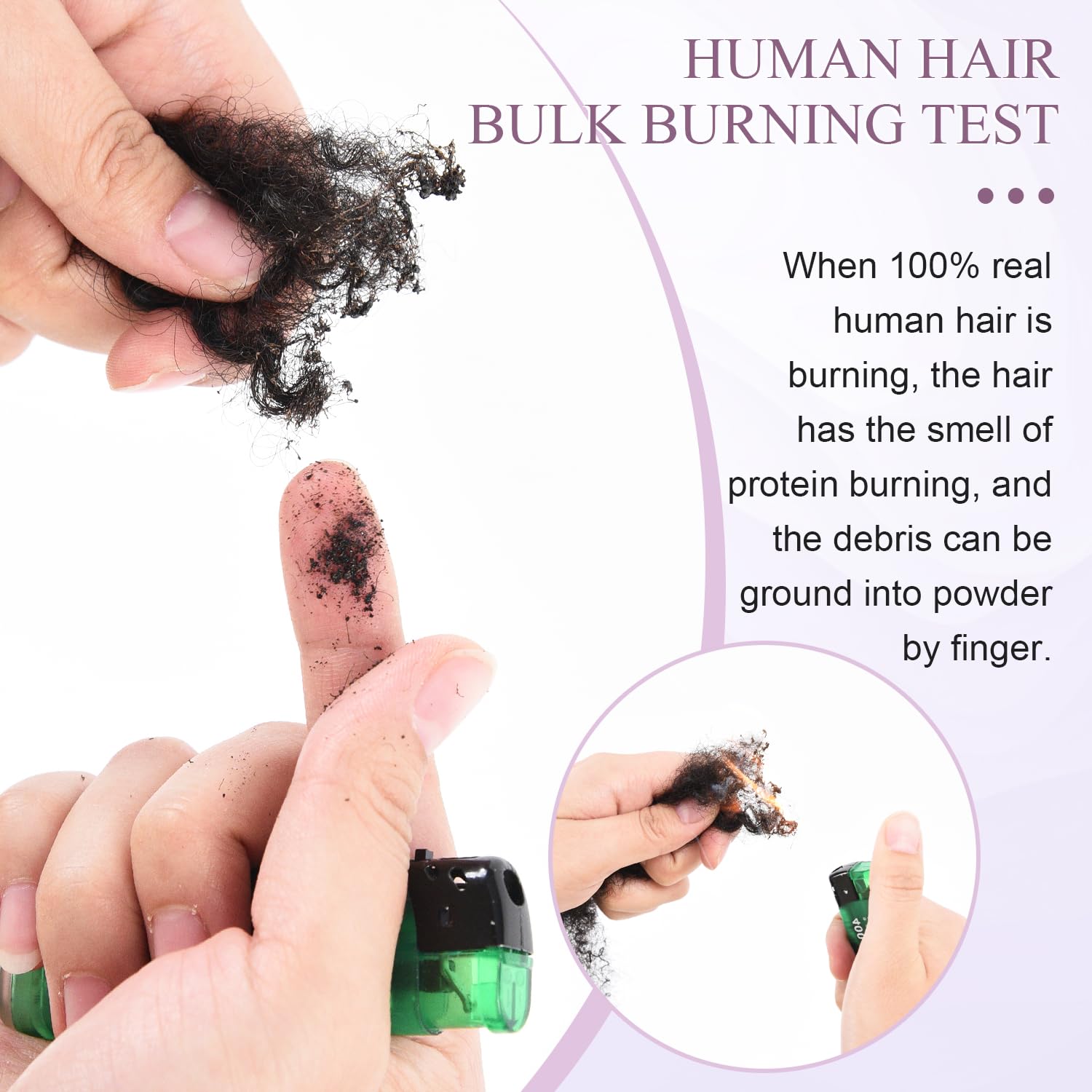 Afro Kinky Curly Bulk Human Hair 50g/pack 100% Real Human Hair for Mini Twist/Braiding/Loc Extensions Curly Hair Natural Afro Bulk for Dreadlocks (1B#, 18 Inch-50g)