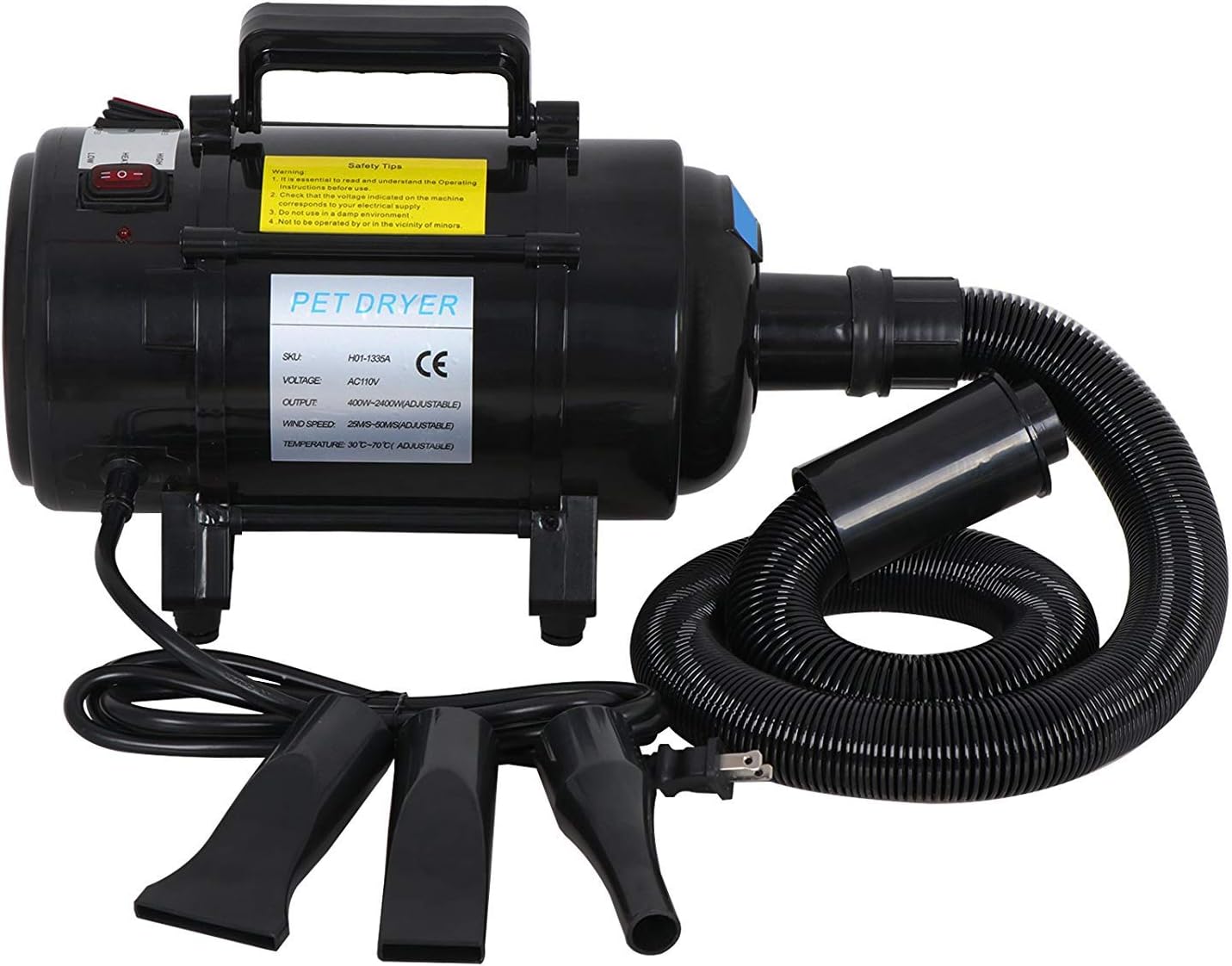 JungleA Dog Hair Dryer 2400W Pet Blow Dryer Professional