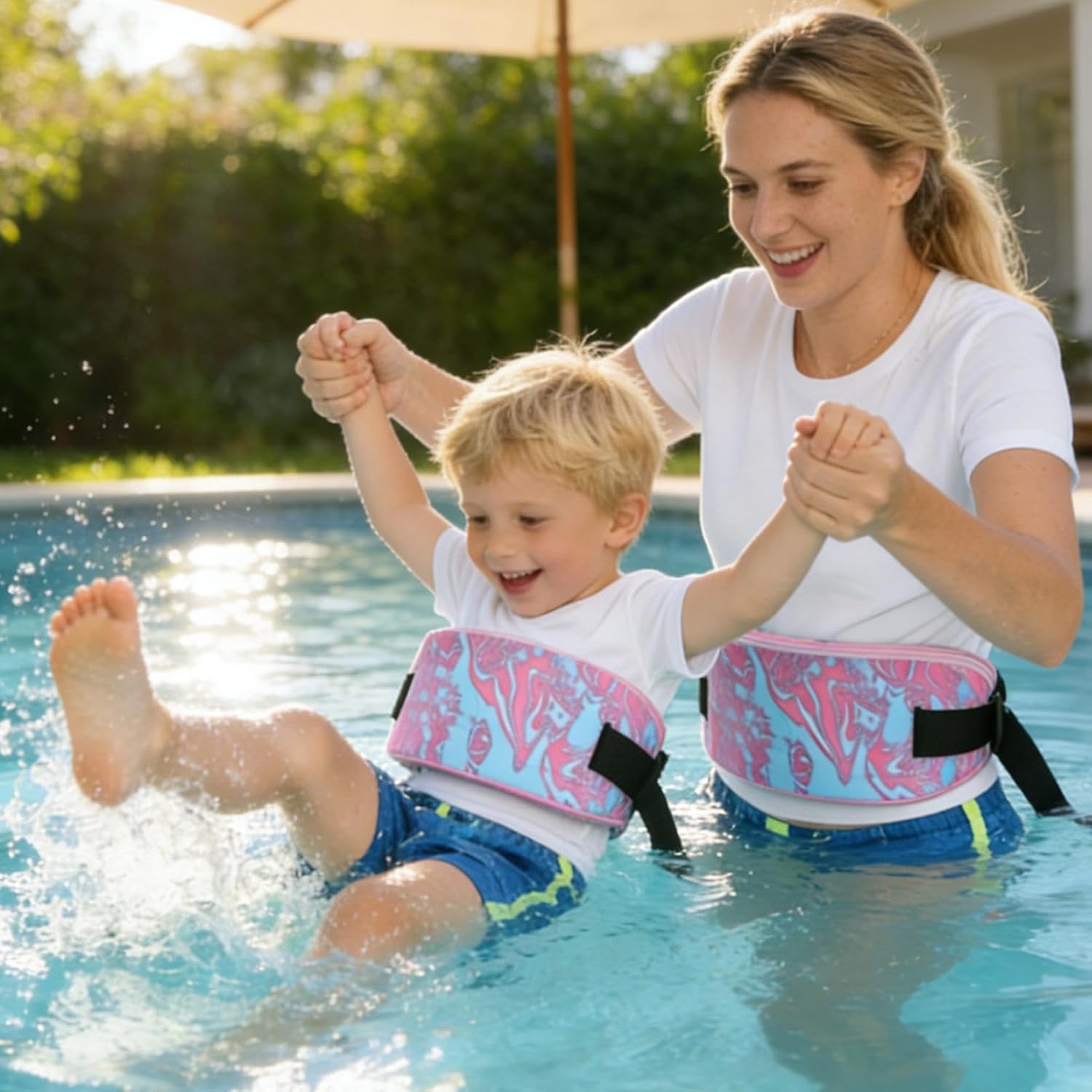 Swimming Buoyancy Belt, Helps Prevent Tipping, 68x13.5x4cm, Float Waist Belt, Swim Trainer Buoyancy Aid, Even Waist Support, for Beach Lake Exercise Workout Fitness Sea Water Park