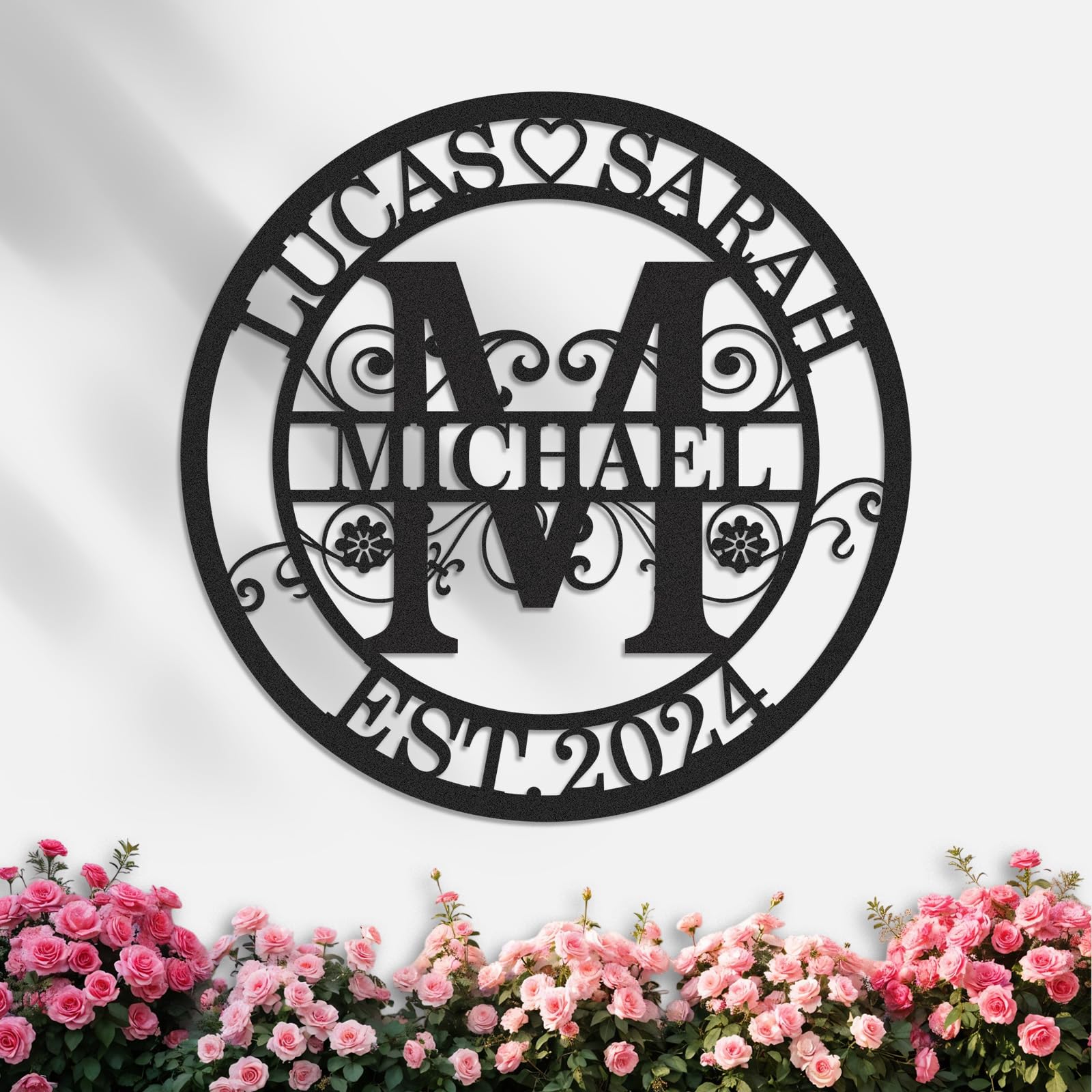 Metal Signs Customized, Personalized Family Name Sign, Split Letter Monogram Wall Decor, Custom Signs Outdoor Metal, Last Name Sign, Metal Wall Art