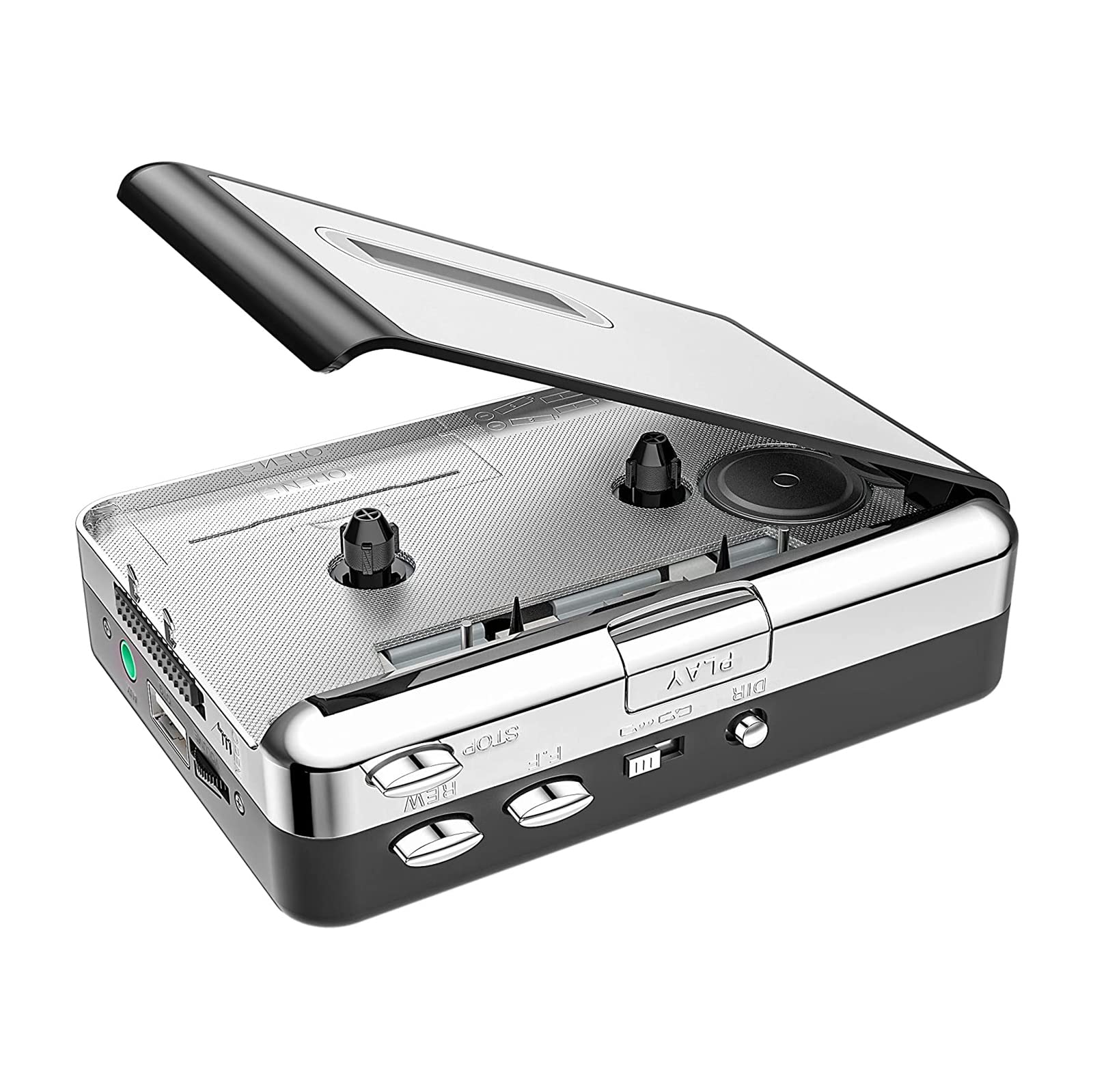 Lecteur de Cassettes, Conversion de Cassettes en MP3 / CD/Stockage USB, avec écouteur/câble USB Musique Lecteur Audio Walkman