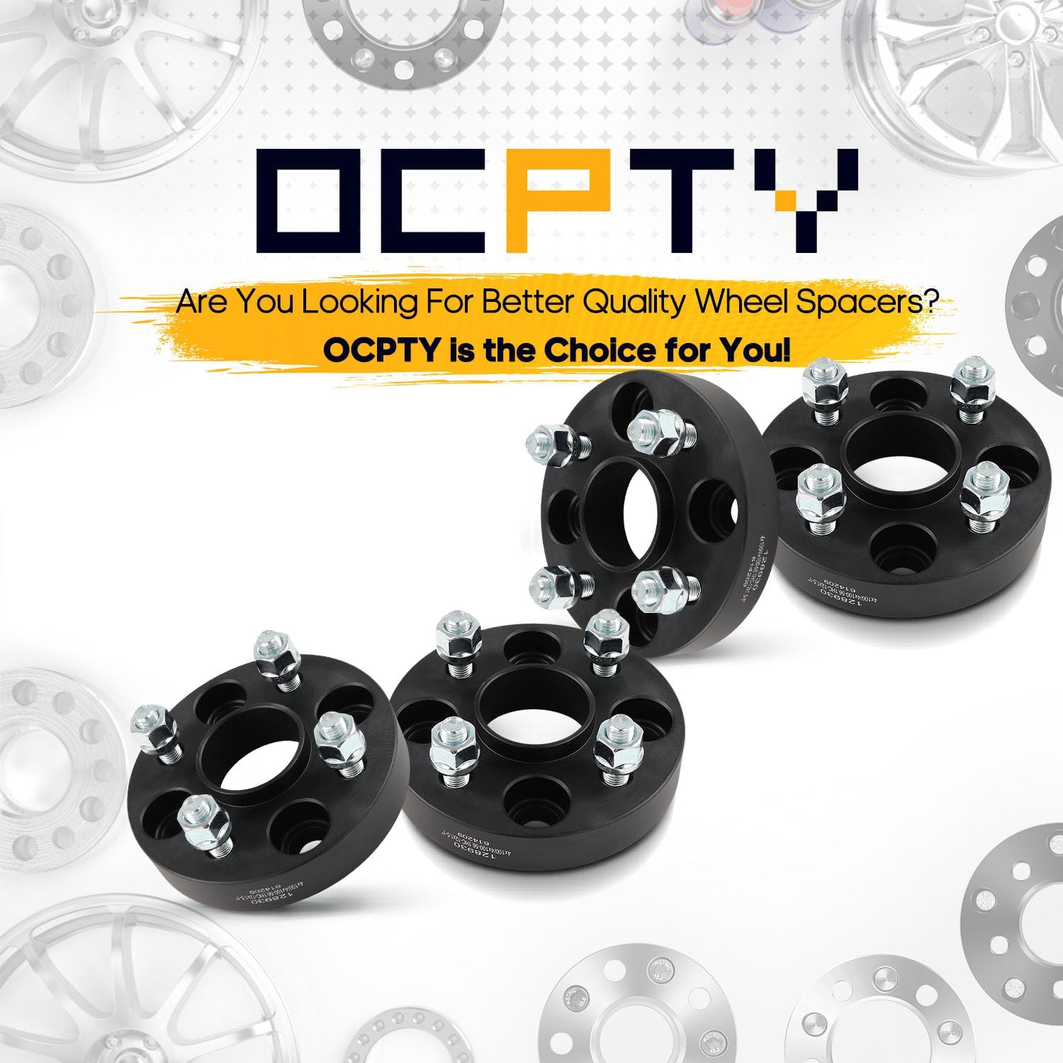 OCPTY 4PCS 4x100 to 4x100 Wheel Spacers 1 inch 12x1.5 Studs 56.1mm Hub Bore Forged Hub Centric Wheel Spacers 4 lug fit for Fit for Civic for Civic del Sol for CRX for Prelude for Accord for Mirage