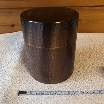Amazon｜純銅製 瑞惶 茶器揃 茶筒 建水 翠玉堂製｜茶筒 オンライン通販