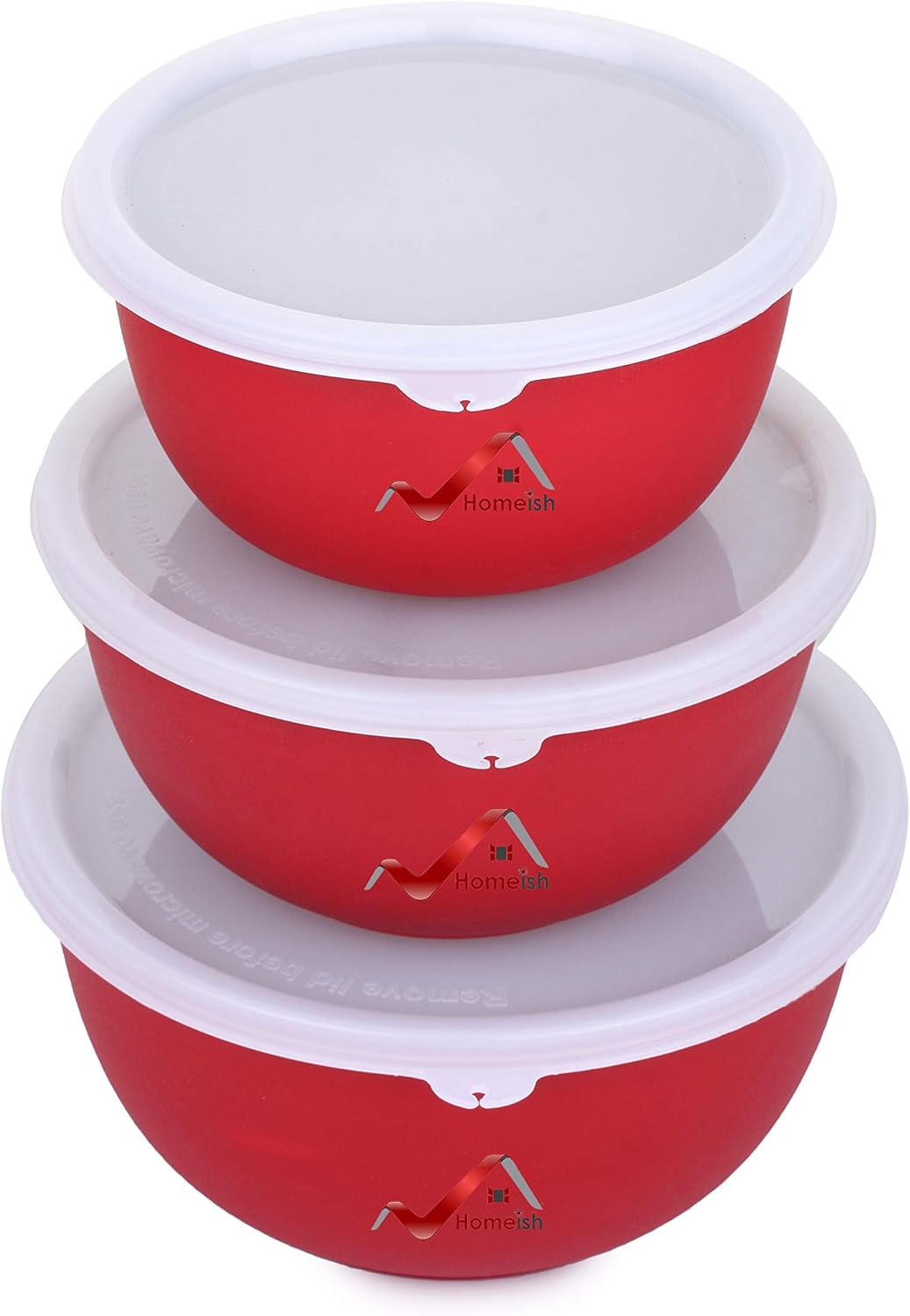 Homeish Microwave Safe Stainless Steel Plastic Coated