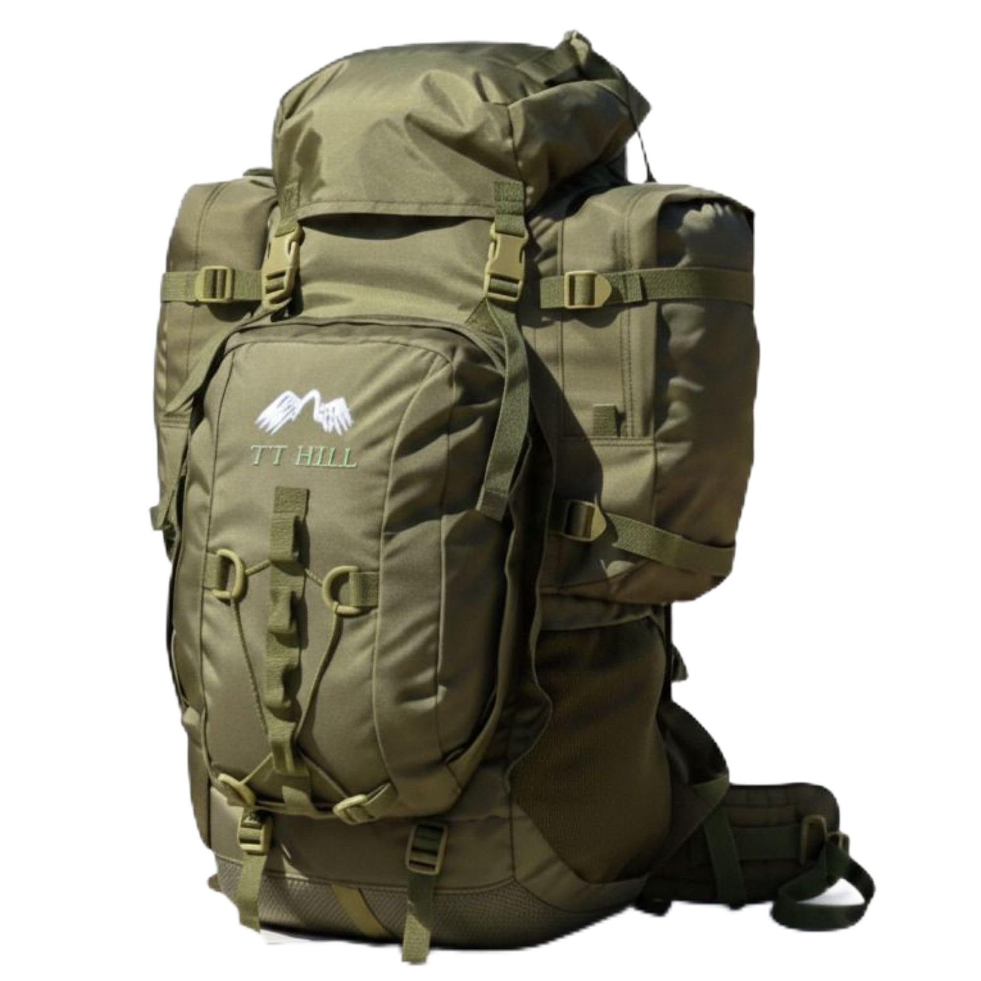 90 L Rucksack with Shoe Compartment & Raincover | 1 Compartment & 9 Pockets | Water-Resistant Durable | Ideal for Trekking, Hiking & Camping (Style-6)-image-20