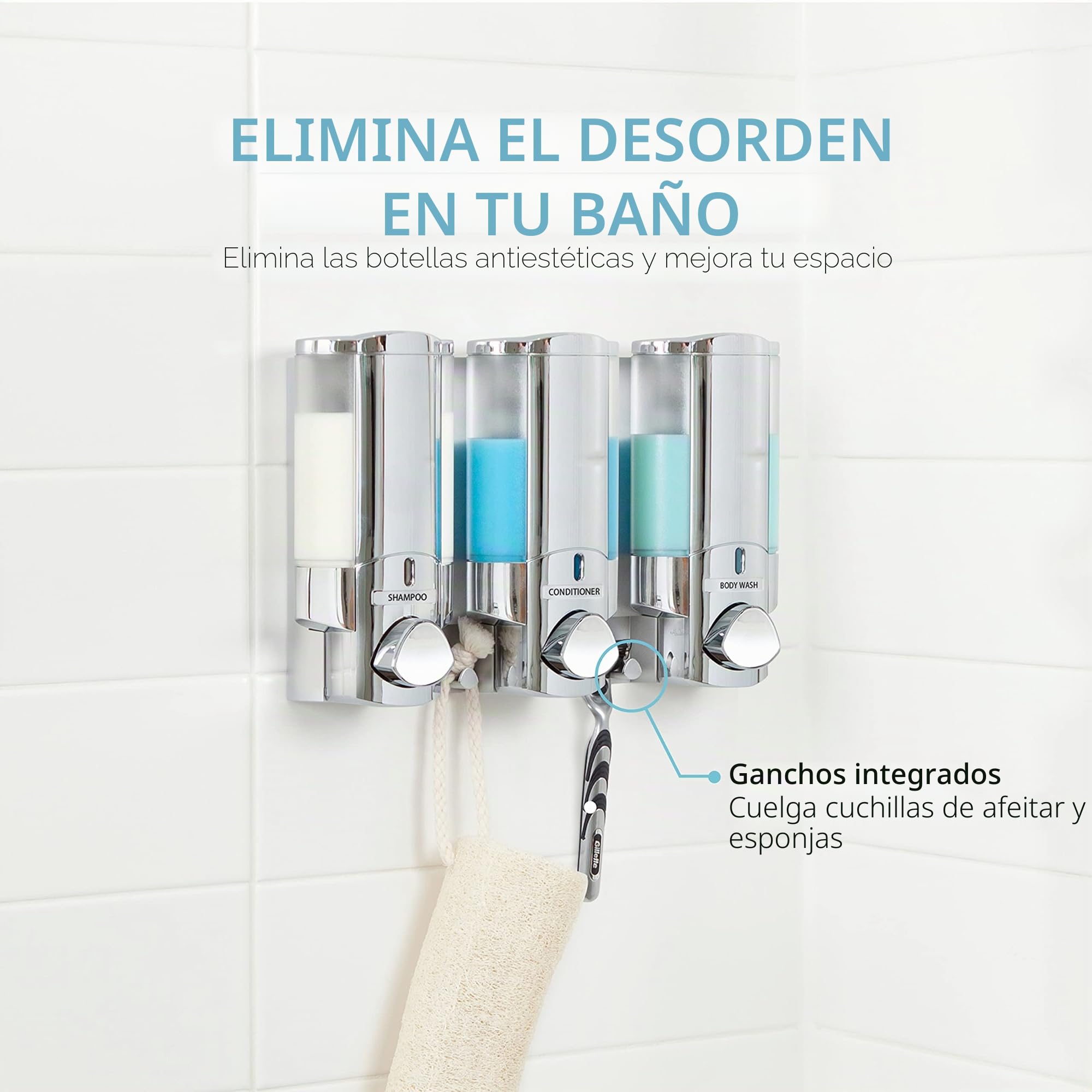 BETTER LIVING Aviva III DOSIFICADOR Cromo 3x330ml