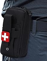 Vista 8 de Rip-Away EMT Medical Aid IFAK bolsa de salvamento de vida, bolsa de kit de ayuda médica bolsa de viaje farmacia bolsa de camping al aire libre Negro
