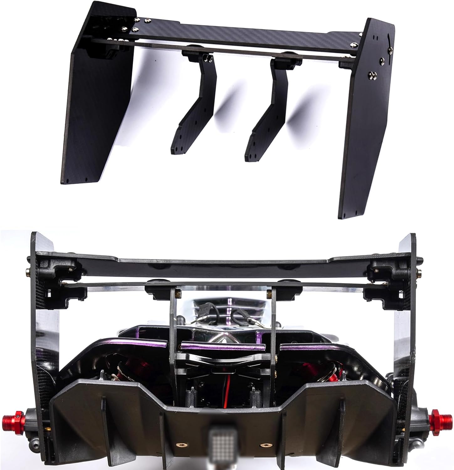 Carbon Fiber Tail Rear Wing for Arrma 6S 1/7 Limitless,3 MM Thick Carbon Rear Spoiler Upgrades Replace Parts for RC Vehicle Scale Accessories ARA320525(1/7 6S F1 Limitless-Regular Size Style)