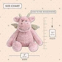 Vista 3 de MON AMI Daphne El Dragón de peluche, 11 pulgadas, adorable juguete suave de dragón, uso como decoración de juguete/habitación de guardería