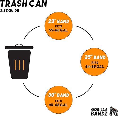 Miniatura 3 de Tuffex - Bandas para bolsas de basura  bandas de 30 pulgadas paquete de 5 se adapta a botes de basura de 95 a 96 galones segura rápida y fácilmente