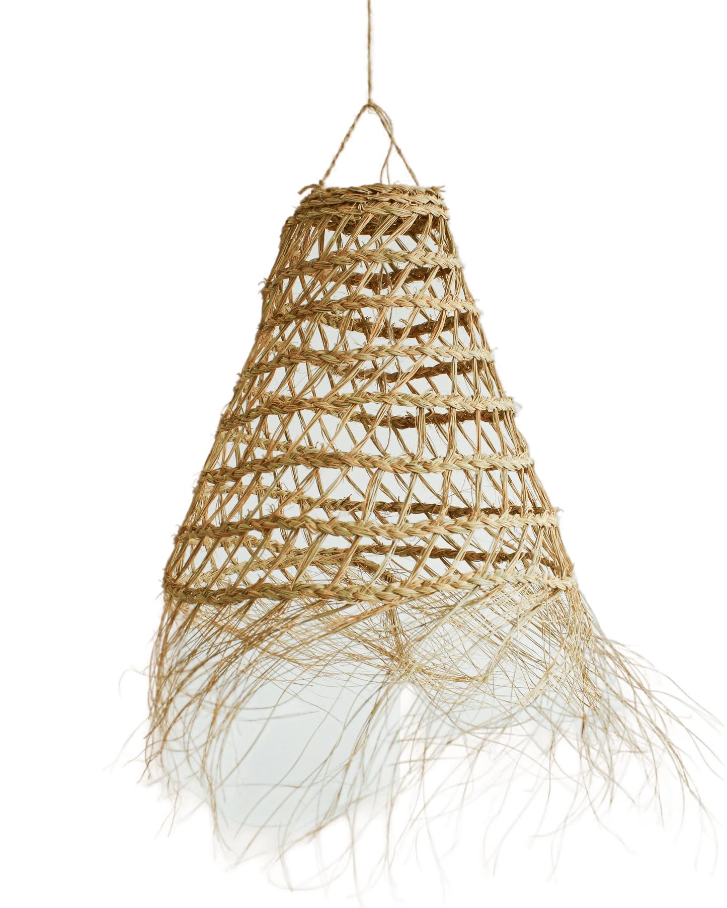 Amazon.com: Handwoven Moroccan Lampshade with Fringes -Straw