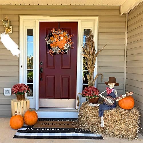 Miniatura 7 de Levinis - Alfombra de cuadros de búfalo, color blanco y negro, Algodón, Negro y blanco tartán