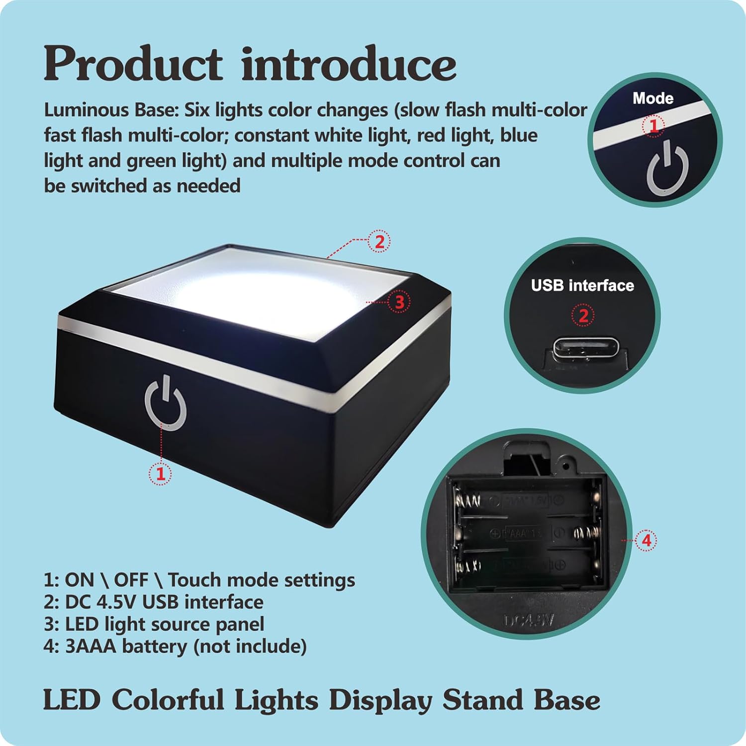 3D Rose Crystal with LED Multicolor Night Lights Display Base for Valentines Present, Wife, Mother, Friendship Love Memorial Unique Birthday Gifts for Her - Image 6