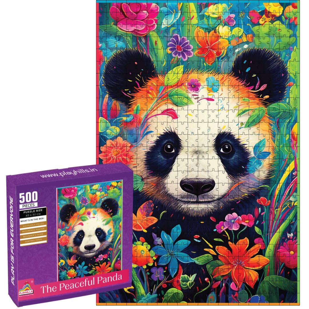 Buy PLAYHILLS Spirit Animal The Bambootiful Panda 500 Piece Wooden