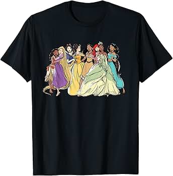 Amazon | ディズニー プリンセス グループ ペンシルスケッチ T