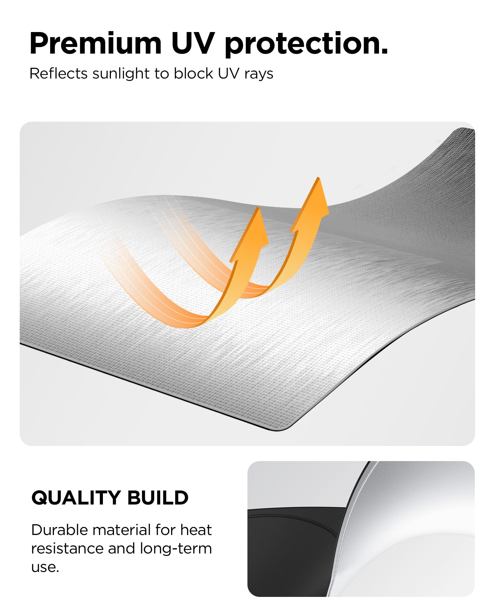 Spigen Parasole Pieghevole Universale per Parabrezza Interno Auto [Custodia Inclusa] Contro Raggi UV e Calore, Parasole Anteriore per Hatchback e Berline (140 × 80 cm)