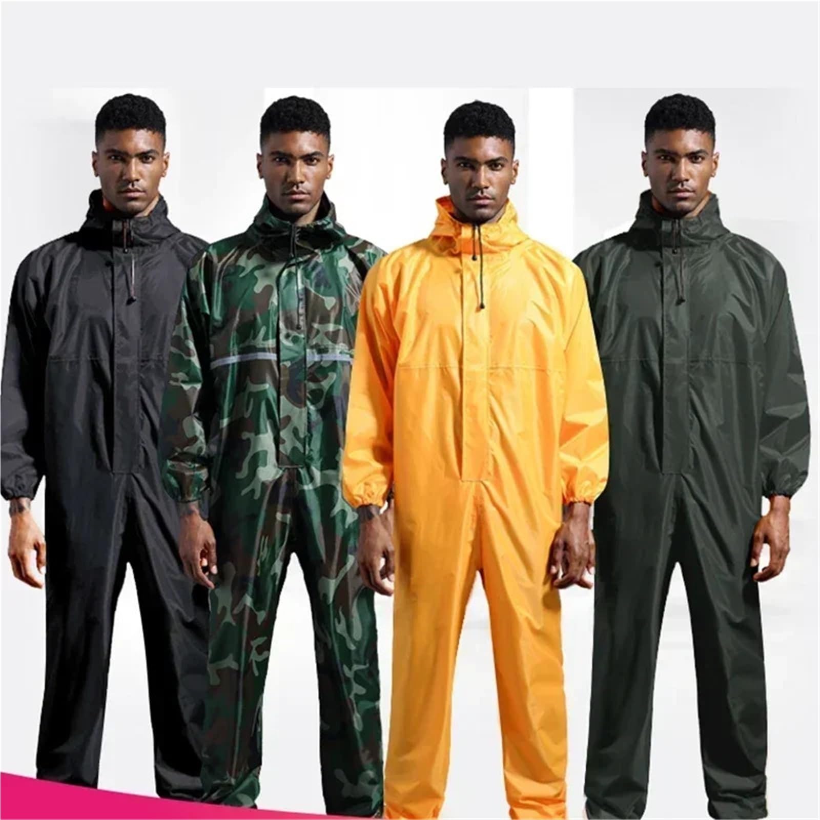 Poncho Pluie Imperméable/salopette for hommes et femmes Fission Rain Suit Coat Hooded Womens
