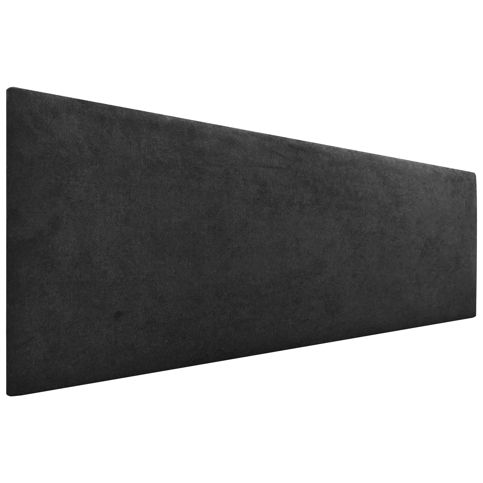 DHOME Cabecero de Polipiel o Tela AQUALINE Liso cabeceros Cabezal tapizado Cama Lujo (Tela Negro, 135cm (Camas 120/135/140))