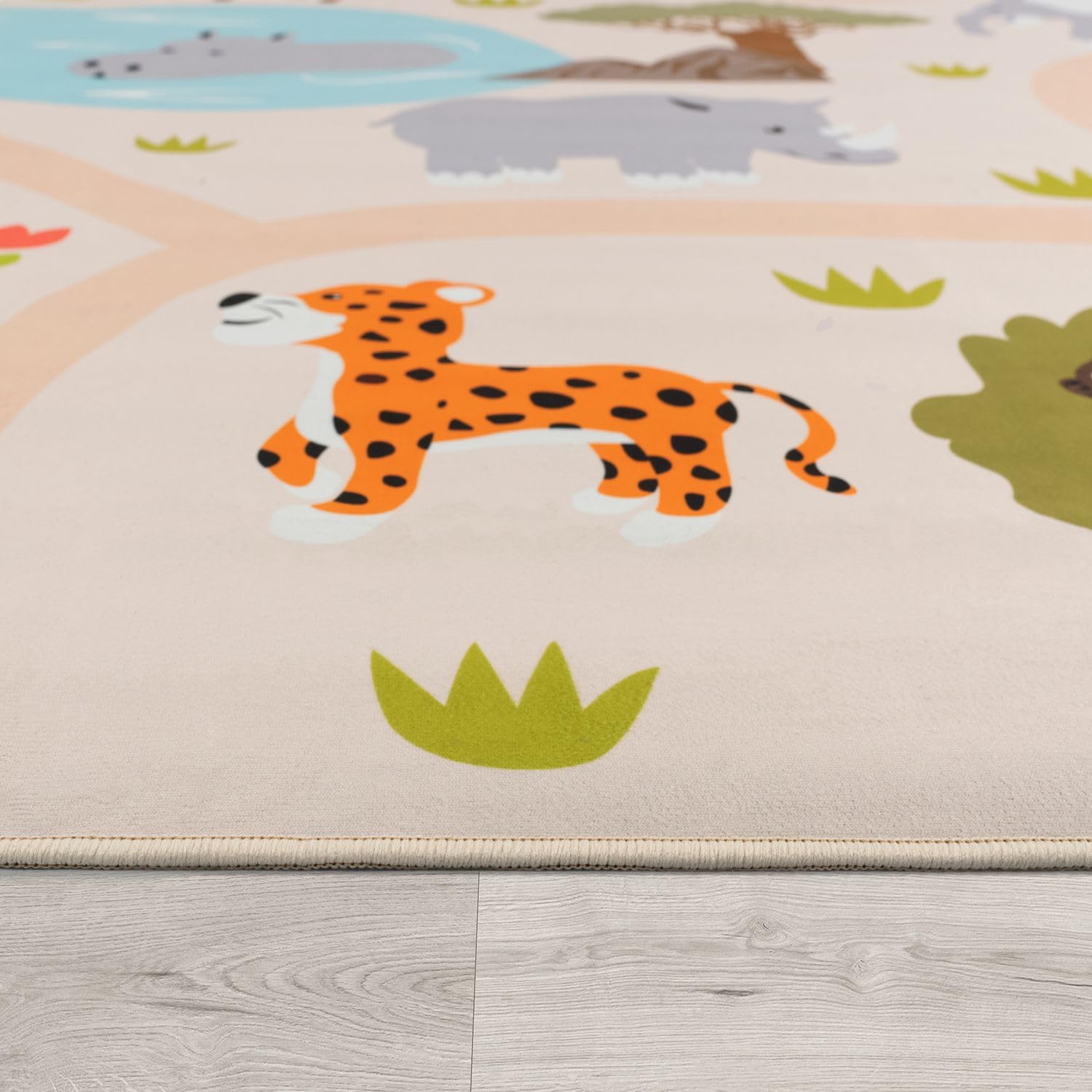 Petit Tapis vloerkleed kinderkamer rond Anna oker geel