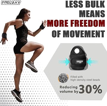 Frelaxy Wrist Weights with Thumb Loops for Men Women, 1-3 lb Pair