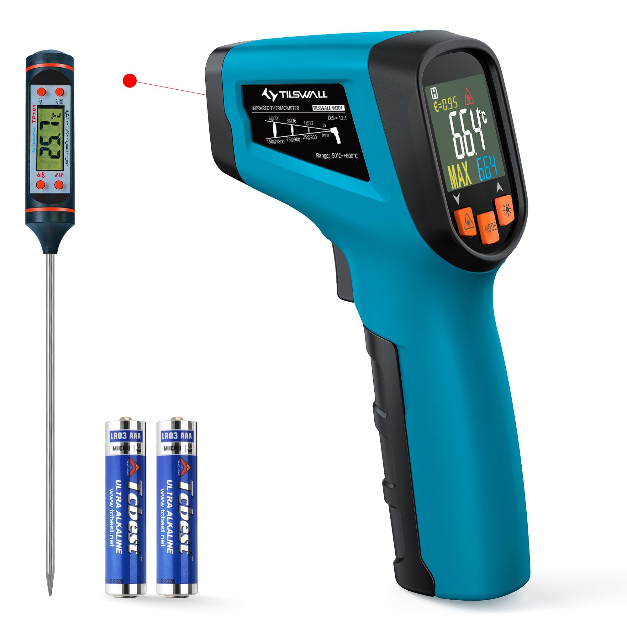 tilswall thermomètre infrarouge laser