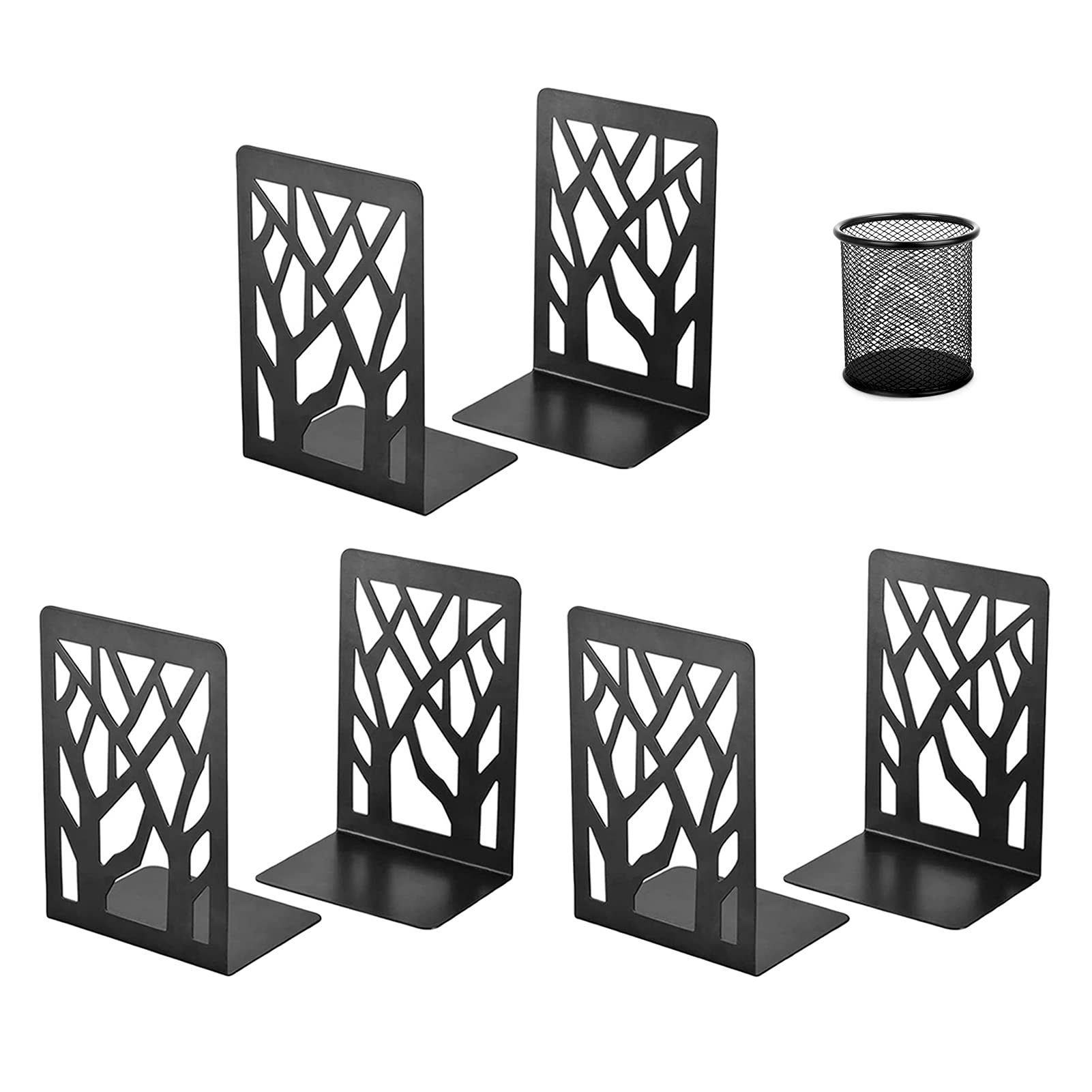 Bookends, 3 works Metal Bookends, Book Holder Shelf, CD Folder Holder
