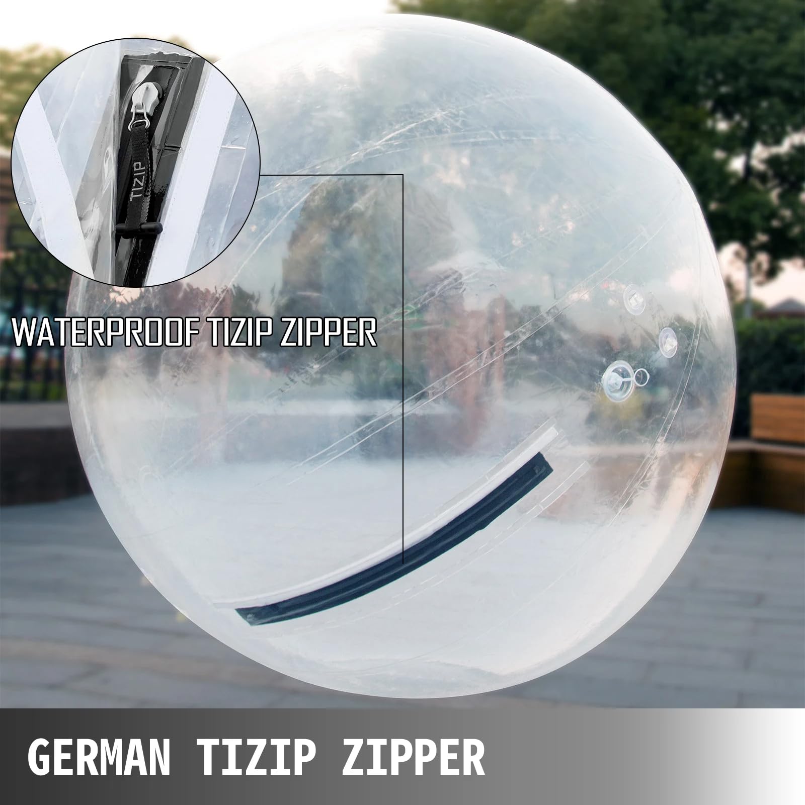 Bola inflable gigante para caminar en el agua para diversión y ejercicio, globo transparente duradero para aventuras en piscina, lago y río, perfecto para playa y parques de atracciones