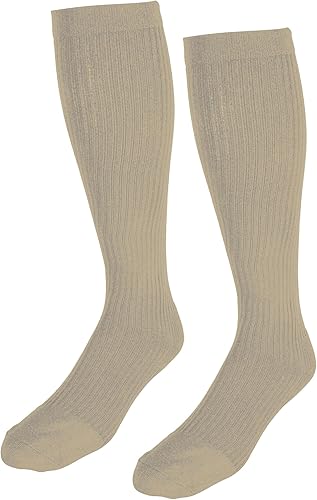 Vista 39 de NuVein Calcetines de compresión, soporte de 15-20 mmHg para hombres, pie acolchado acolchado, altura a la rodilla, puntera cerrada, blanco, XL