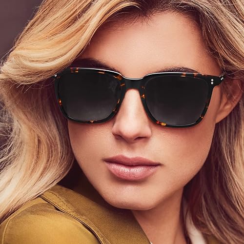 Miniatura 3 de Carfia Chic - Lentes de sol polarizados para mujer, protección UV400, marco de acetato pulido a mano