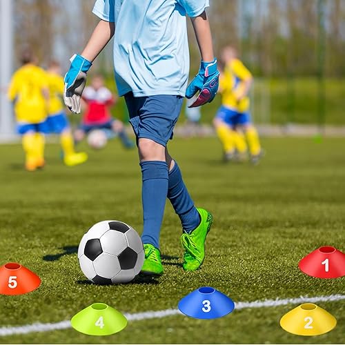 Miniatura 9 de Escalera de agilidad y velocidad obstaculiza el equipo de entrenamiento de fútbol  Taladros de juego de pies  Equipo de práctica de portero de conos