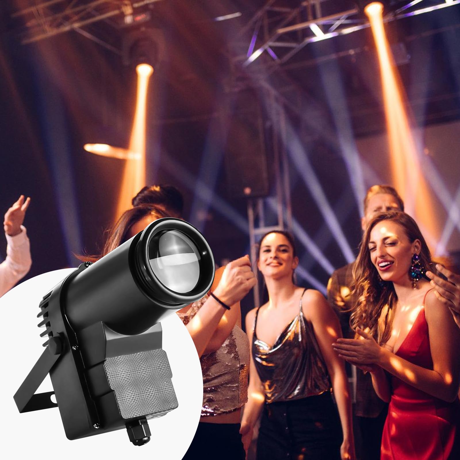 Pinspot LED luce 3 in 1 LED Pinspot spot spot spot 15 W RGBW sfera da discoteca con telecomando, mini spot luce da palcoscenico per feste, discoteche, club, bar, matrimonio