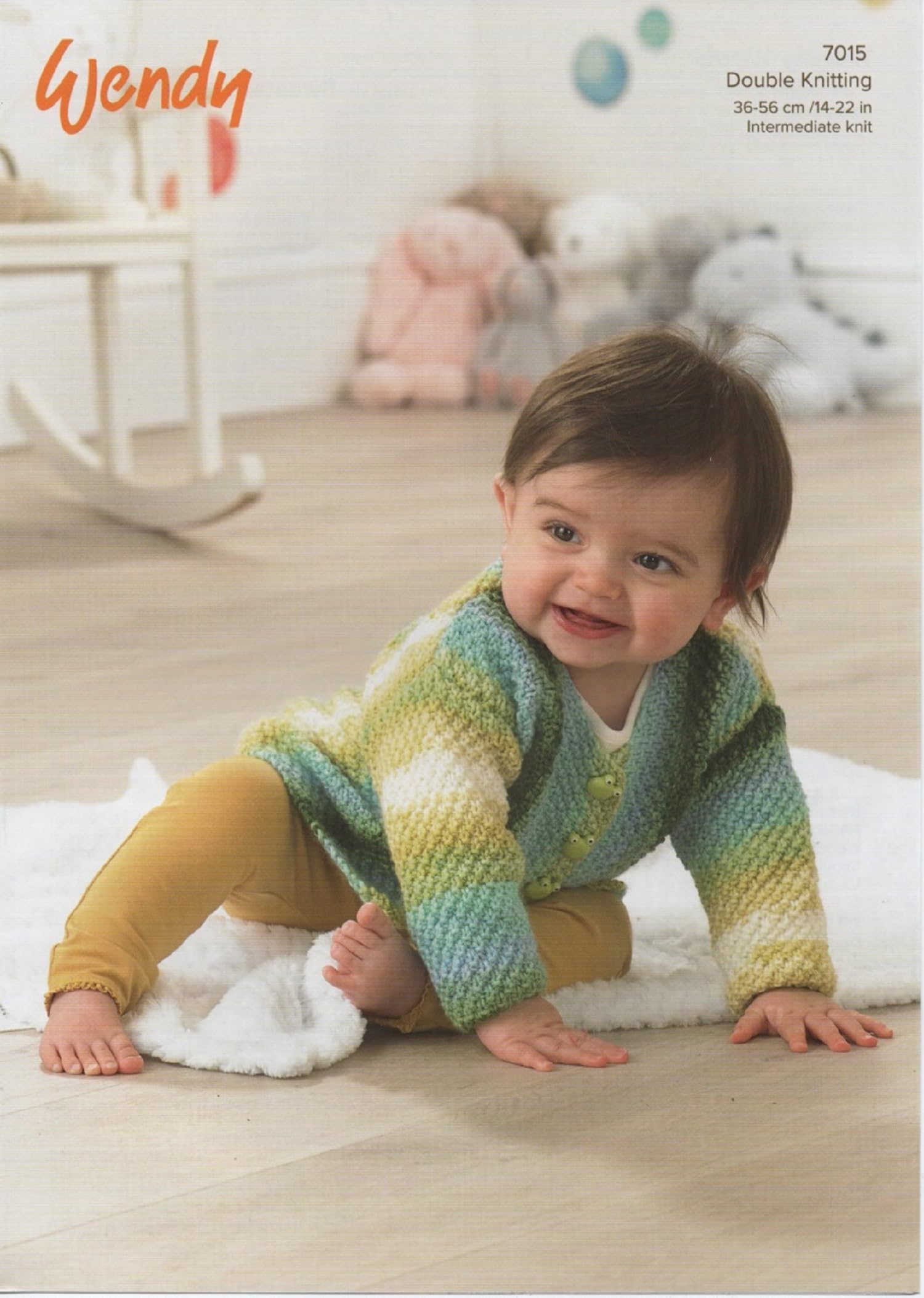 Material Multicolor Wendy Peter Pan Double Knitting Dk Pattern Baby Cardigans & Sweater (7015)