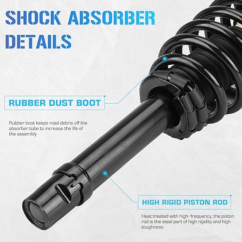 Miniatura 4 de Conjunto completo de muelles helicoidales de puntales delanteros para Hyundai Azera 2006-2011, amortiguadores Hyundai Sonata 2006-2010 172281