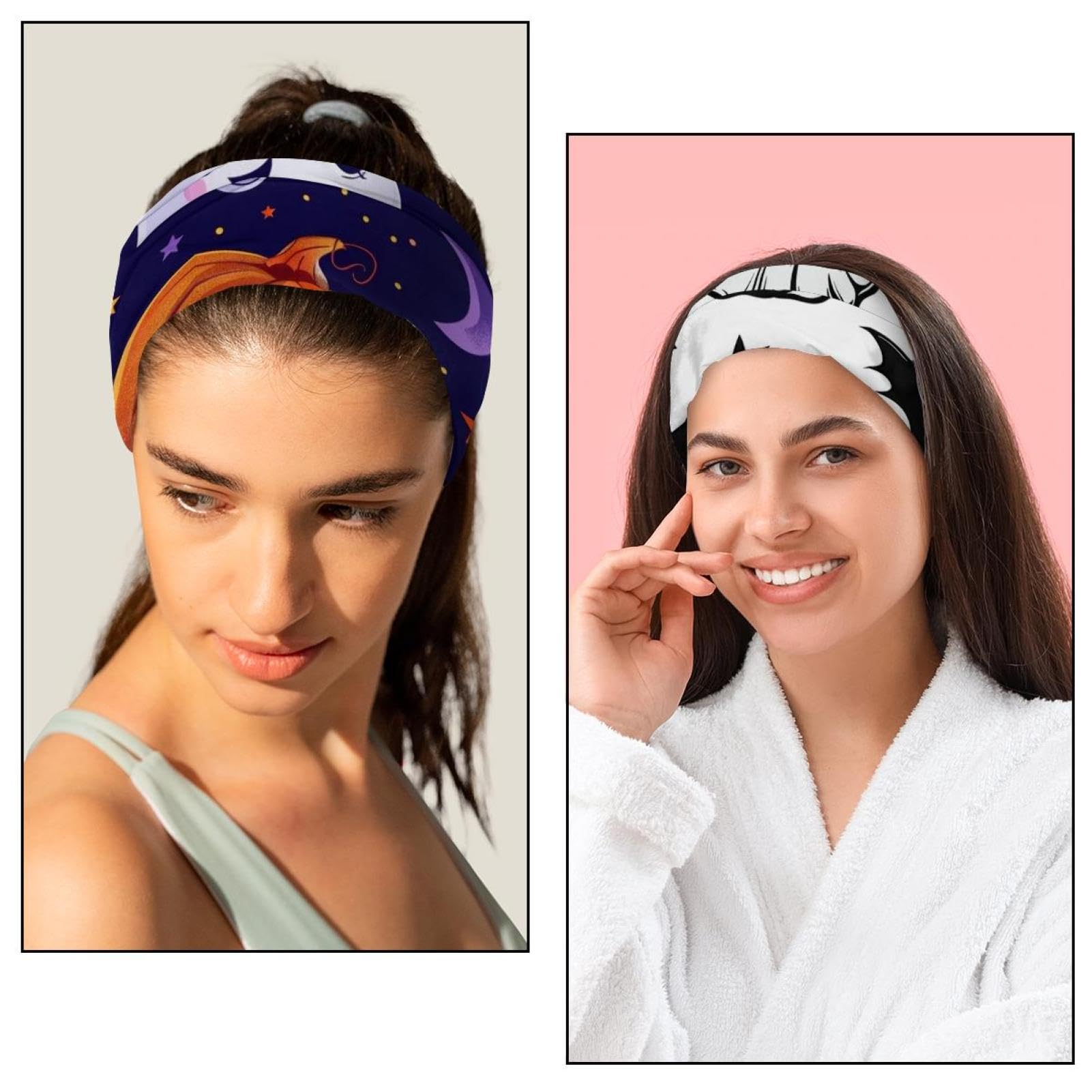 Lot de 6 bandeaux élastiques antidérapants pour femme - Pour yoga, entraînement, course à pied, sport