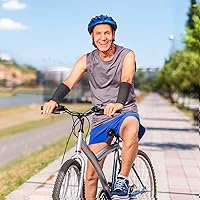 Vista 7 de Janmercy 10 pares de fundas protectoras delgadas para piel de ancianos, protección de la piel del brazo, fundas protectoras cortas para brazos